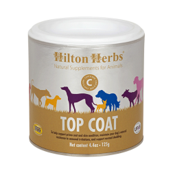Un pot de Top Coat pour chien de Hilton Herbs